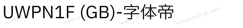 UWPN1F (GB)字体转换